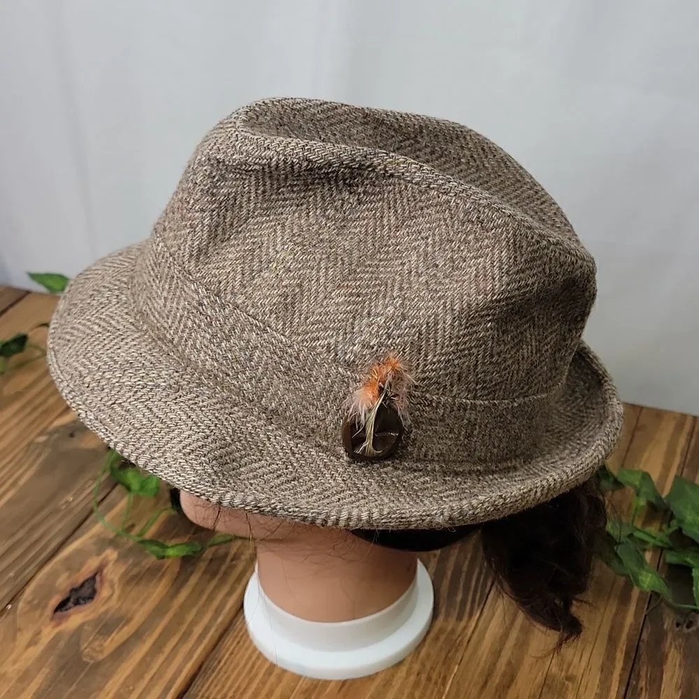 Dorfman Pacific Co. Vintage. Wool Tweed Fedora. EUC